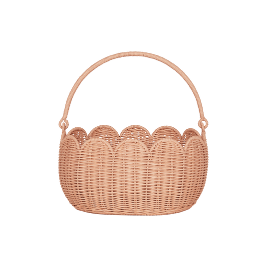 Olli Ella Petal Basket Seashell Pink