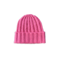 Grown Merino Blend Rib Knit Beanie - Raspberry