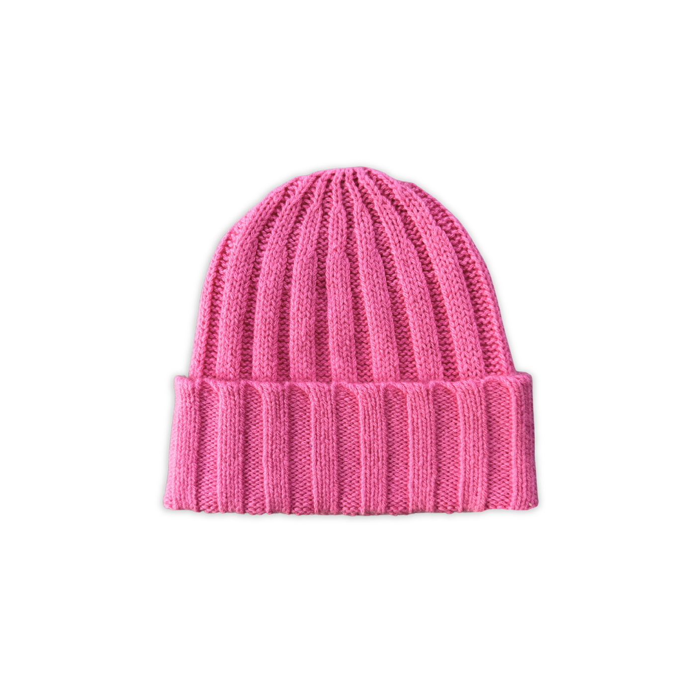 Grown Merino Blend Rib Knit Beanie - Raspberry