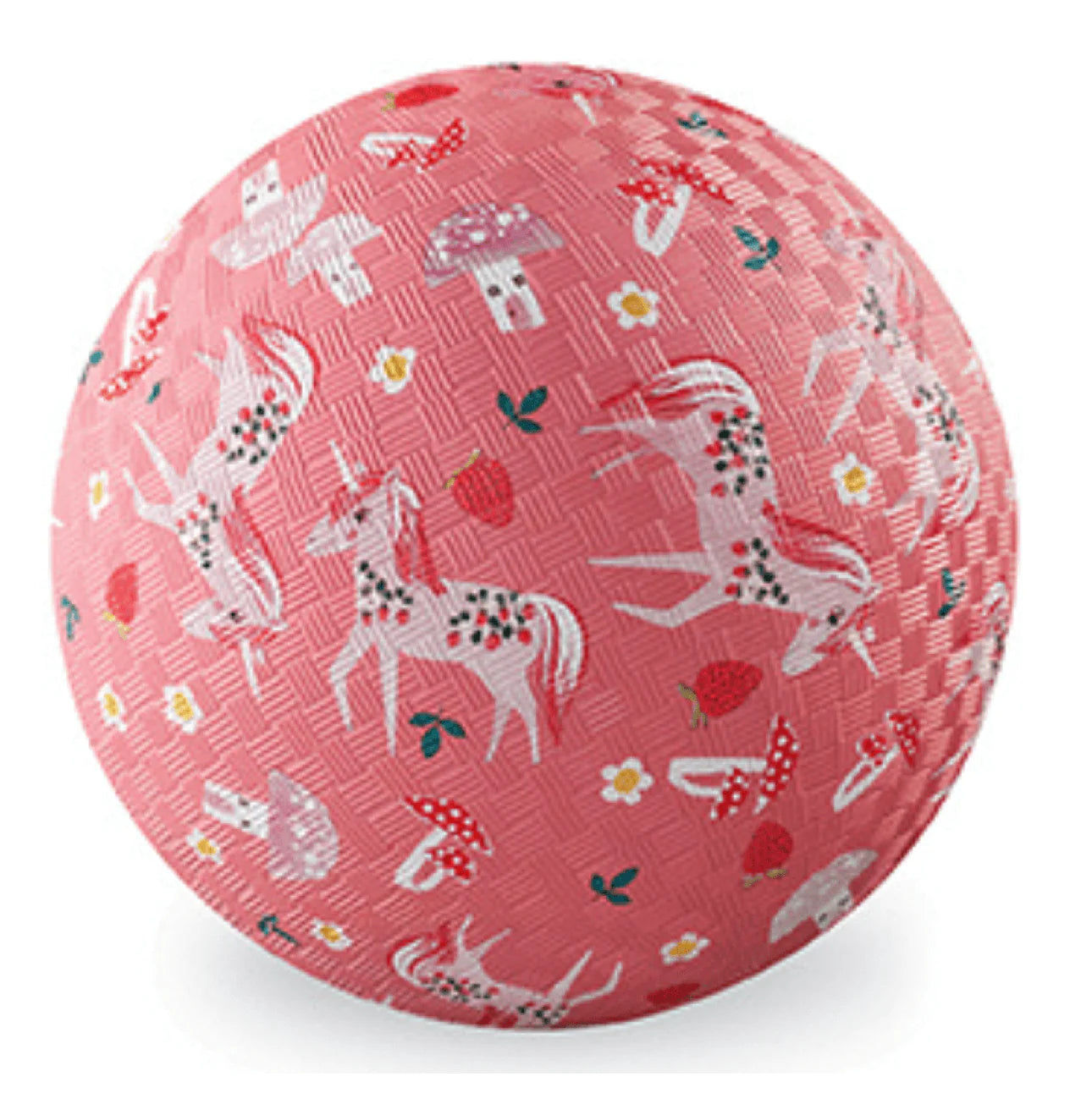 Crocodile Creek Playground Ball 18cm Unicorn Garden Pink