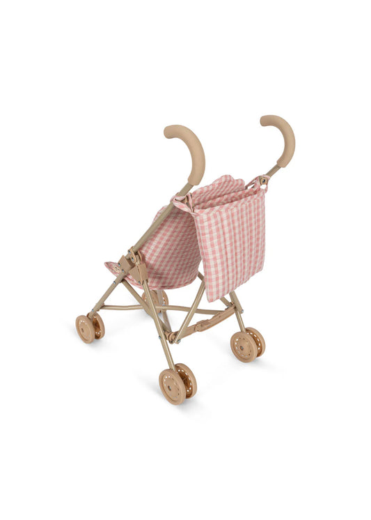 Konges Sløjd Doll Stroller Powder Pink Check