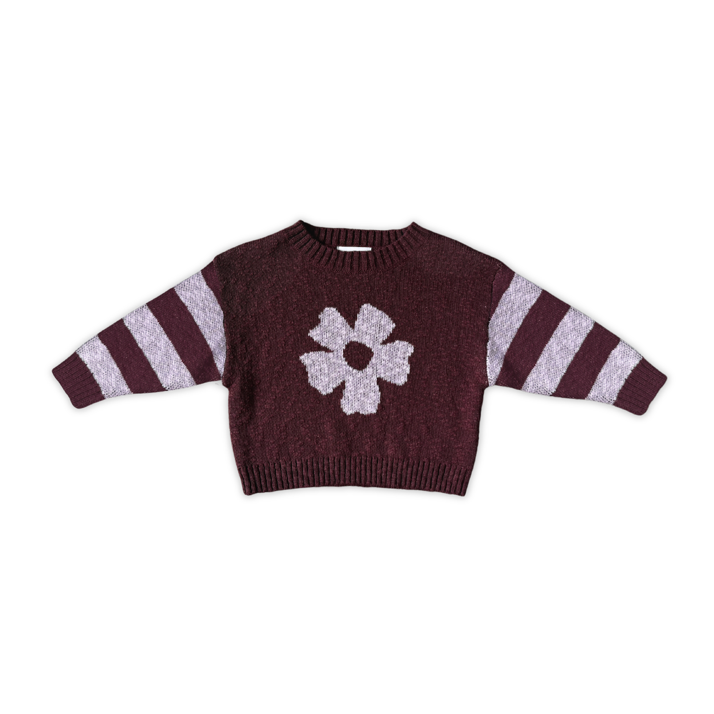 Grown Bloom Knit Pull Over - Plum