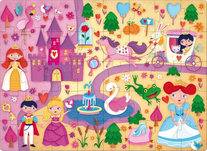 Sassi 40 Piece 3D Puzzle and Book Set The Princesses