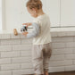 Quincy Mae Woven Pant Gingham Cloud