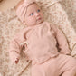 Quincy Mae Wrap Top + Footed Pant Set Dusty Rose