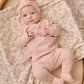 Quincy Mae Wrap Top + Footed Pant Set Dusty Rose
