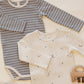 Quincy Mae Ribbed Bodysuit 2 Pack Slate Microstripe / Celestial
