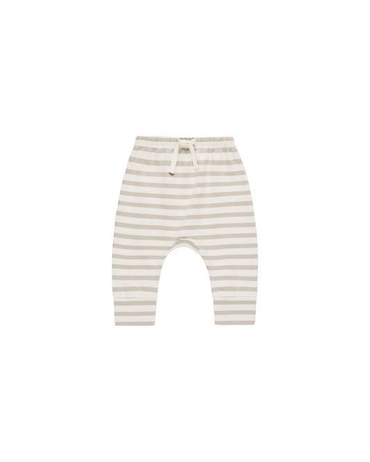 Quincy Mae Drawstring Pant Grey Stripe