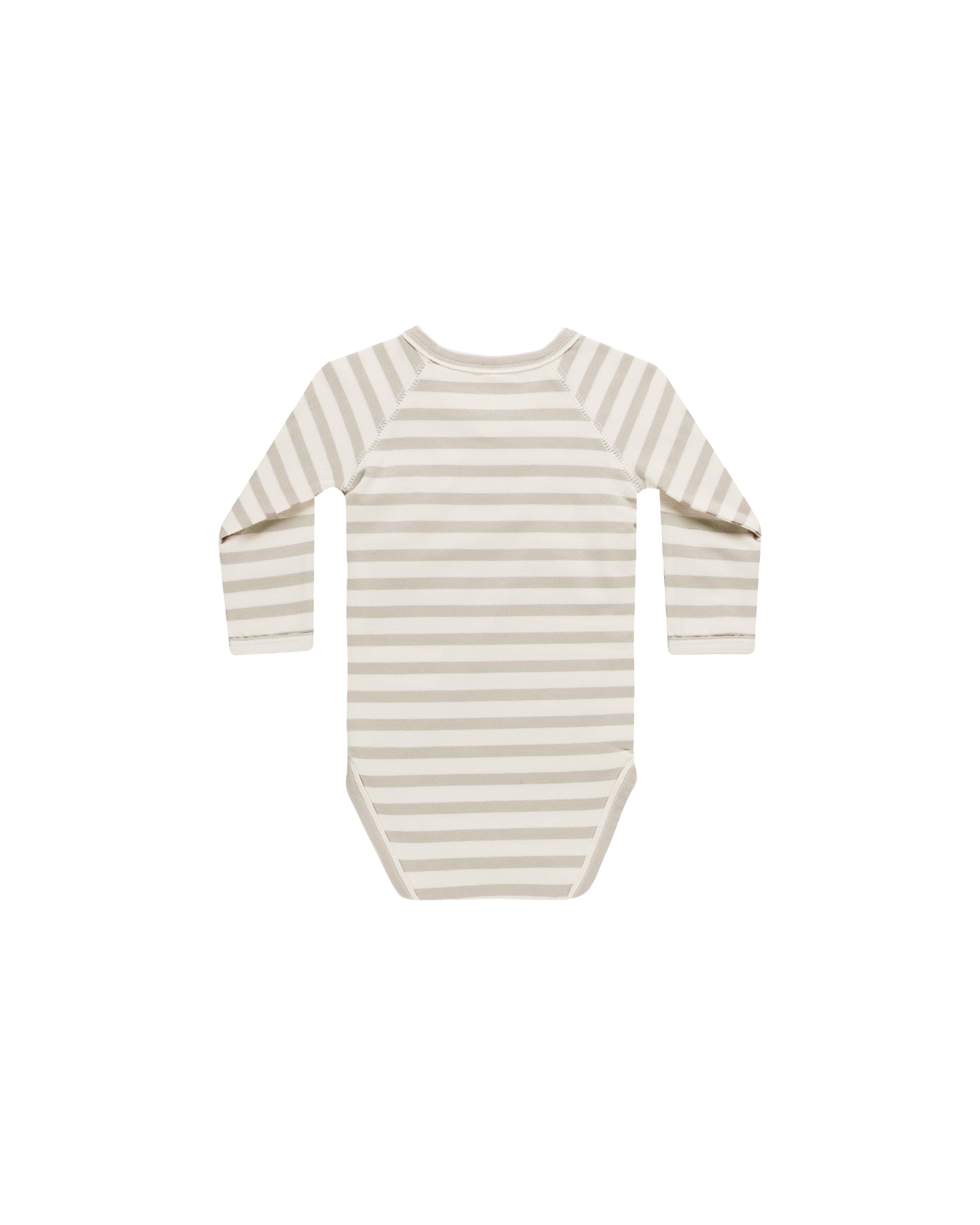 Quincy Mae Side Snap Bodysuit Grey Stripe