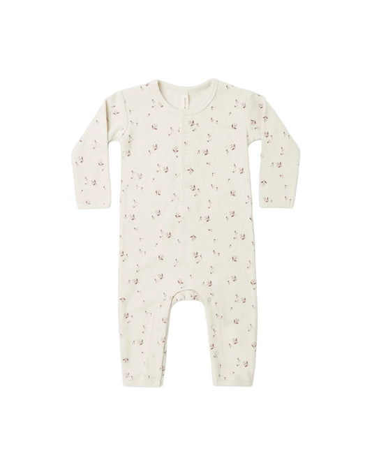 Quincy Mae Ribbed Baby Jumpsuit Fall Ditsy