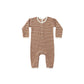 Quincy Mae Ribbed Baby Jumpsuit Cedar Micro Stripe