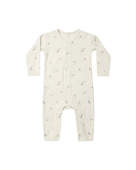 Quincy Mae Ribbed Baby Jumpsuit Celestial