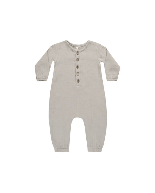 Quincy Mae Woven Jumpsuit Fog