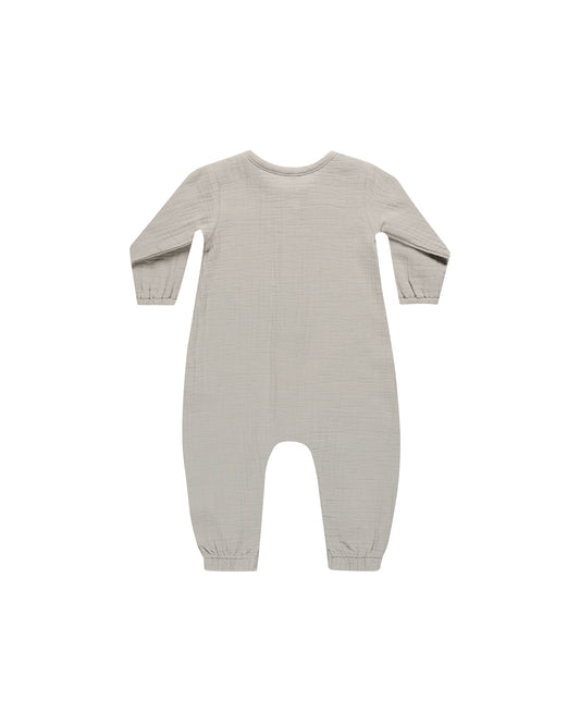 Quincy Mae Woven Jumpsuit Fog