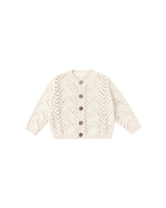 Quincy Mae Knit Cardigan Natural