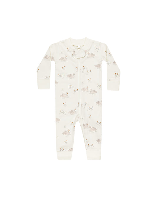 Quincy Mae Zip Longsleeve Sleeper Swans