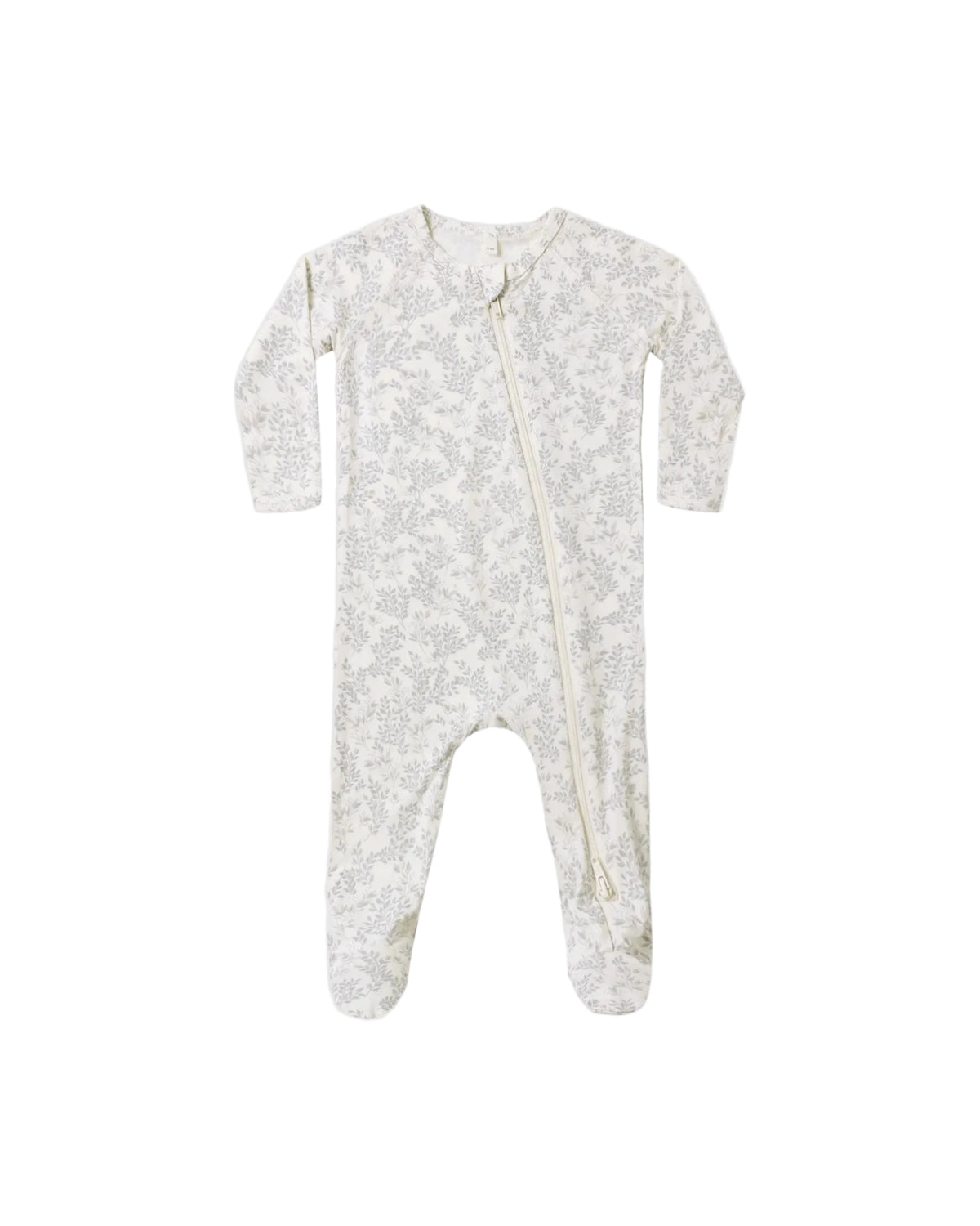 Quincy Mae Bamboo Zip Footie Cloud Floral