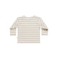 Quincy Mae Long Sleeve Pocket Tee Grey Stripe