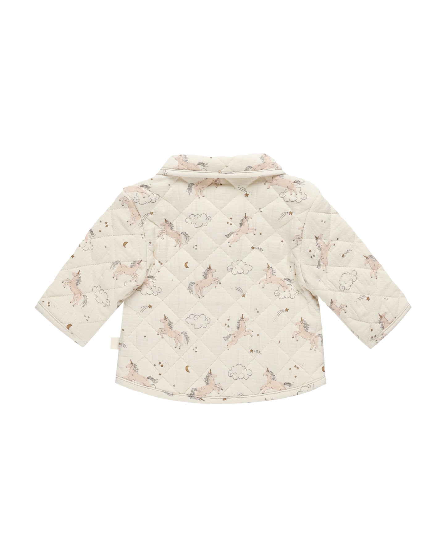 Quincy Mae Quilted Jacket Unicorns Natural