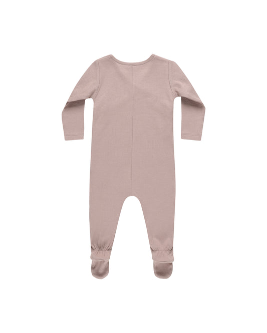 Quincy Mae Pointelle Wrap Footie Mauve