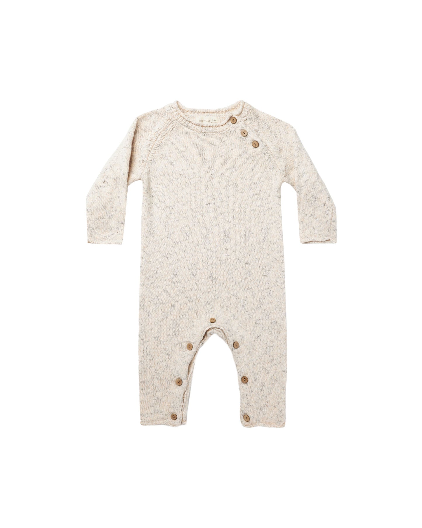 Quincy Mae Speckled Knit Jumpsuit Natural Speckled