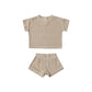 Quincy Mae Terry Tee + Shorts Set Oat