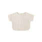 Quincy Mae Woven Boxy Top Cedar Check