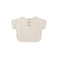 Quincy Mae Woven Boxy Top Cedar Check