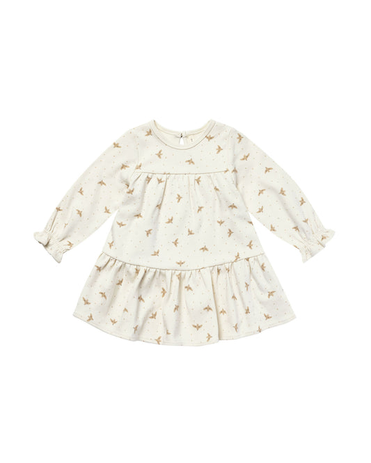Quincy Mae Tiered Jersey Dress Doves