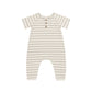 Quincy Mae Short Sleeve Jumpsuit Grey Stripe