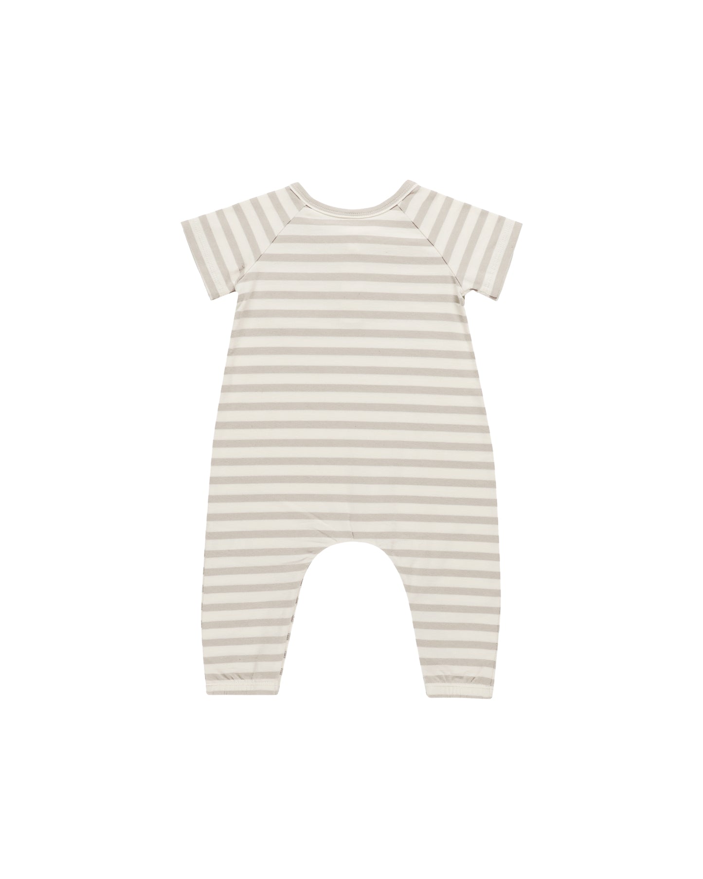 Quincy Mae Short Sleeve Jumpsuit Grey Stripe