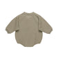 Quincy Mae Henley Bubble Romper Olive