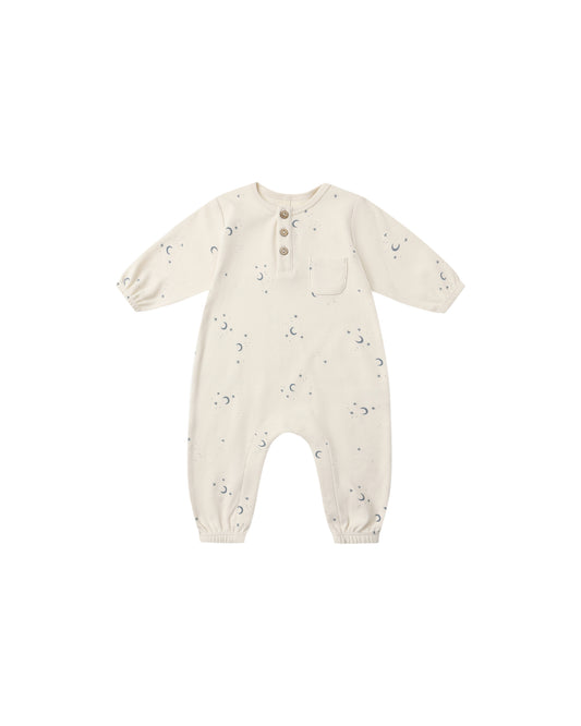 Quincy Mae Long Sleeve Pocket Jumpsuit Moons