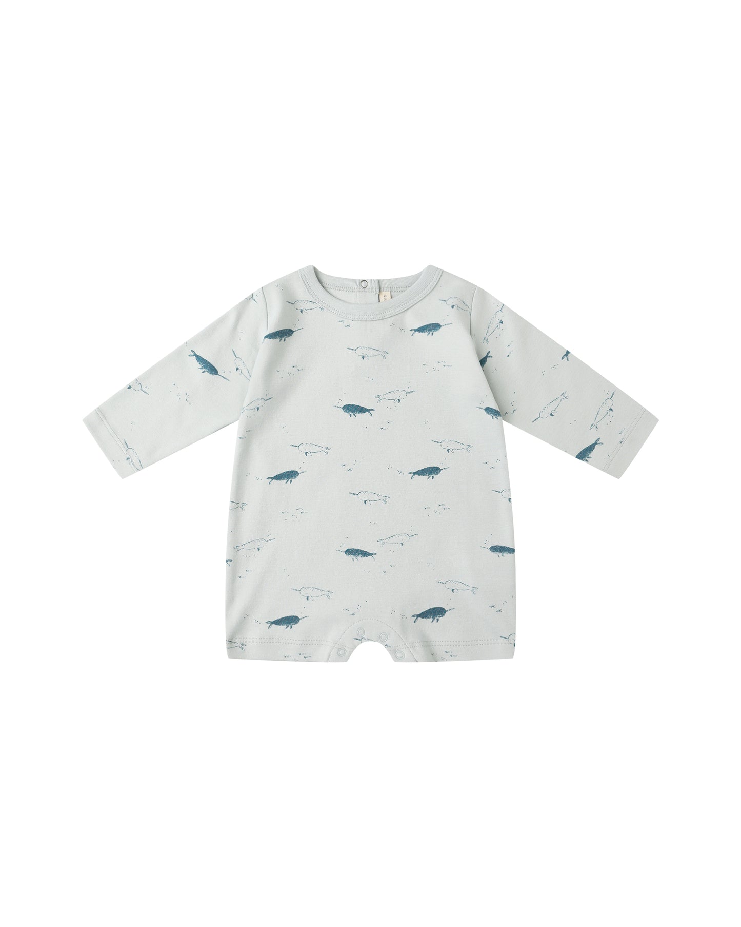 Quincy Mae Long Sleeve Romper Narwhals