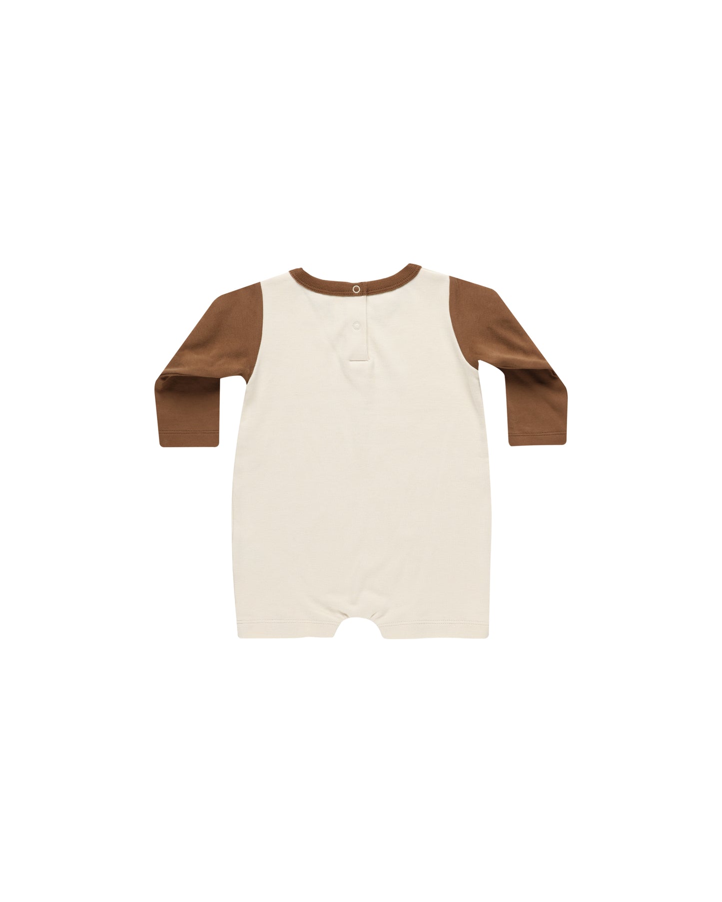 Quincy Mae Long Sleeve Romper Lion Natural