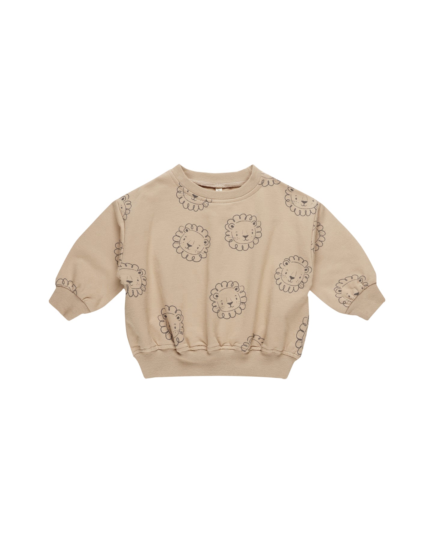 Quincy Mae Relaxed Fleece Sweatshirt Lions Latte