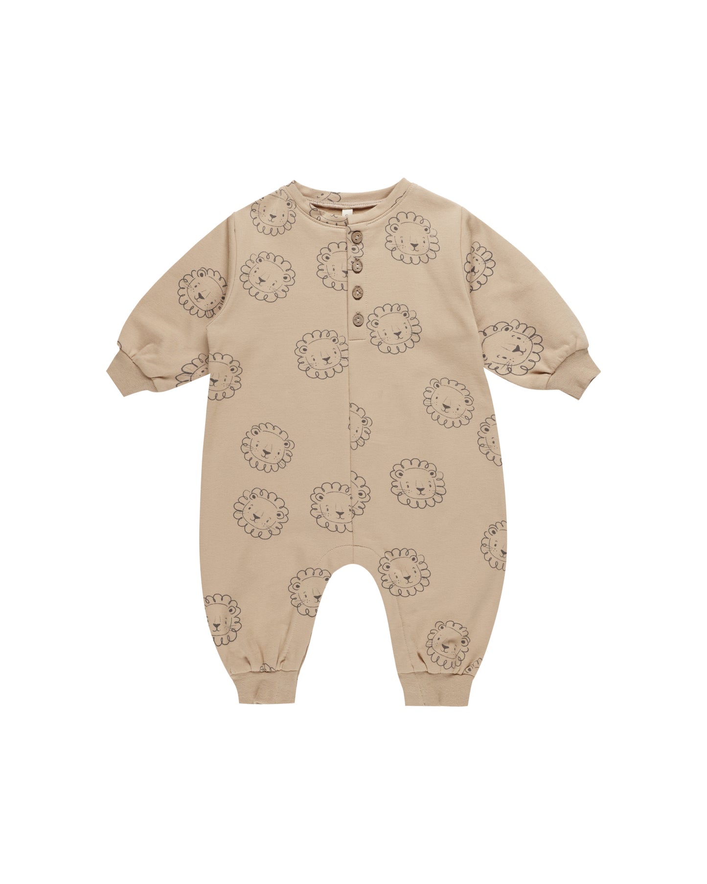 Quincy Mae Relaxed Fleece Jumpsuit Lions Latte