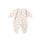 Quincy Mae Relaxed Fleece Jumpsuit Smiley Pumpkins