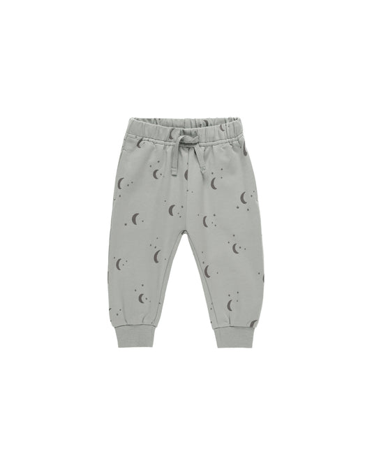 Quincy Mae Relaxed Sweatpant Moons Dusty Blue