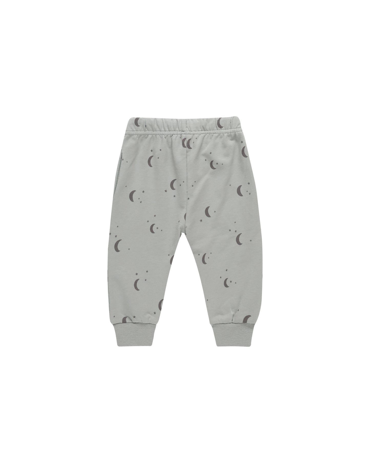 Quincy Mae Relaxed Sweatpant Moons Dusty Blue