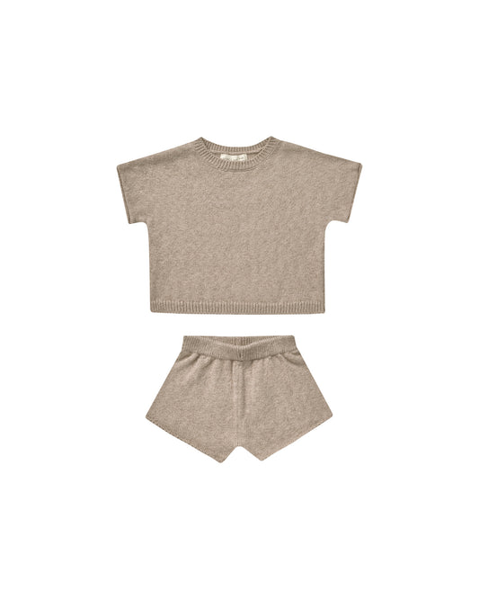 Quincy Mae Relaxed Summer Knit Heathered Oat