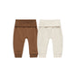 Quincy Mae Baby Pant Set Cinnamon / Natural