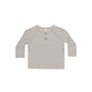 Quincy Mae Henley Knit Top Fog