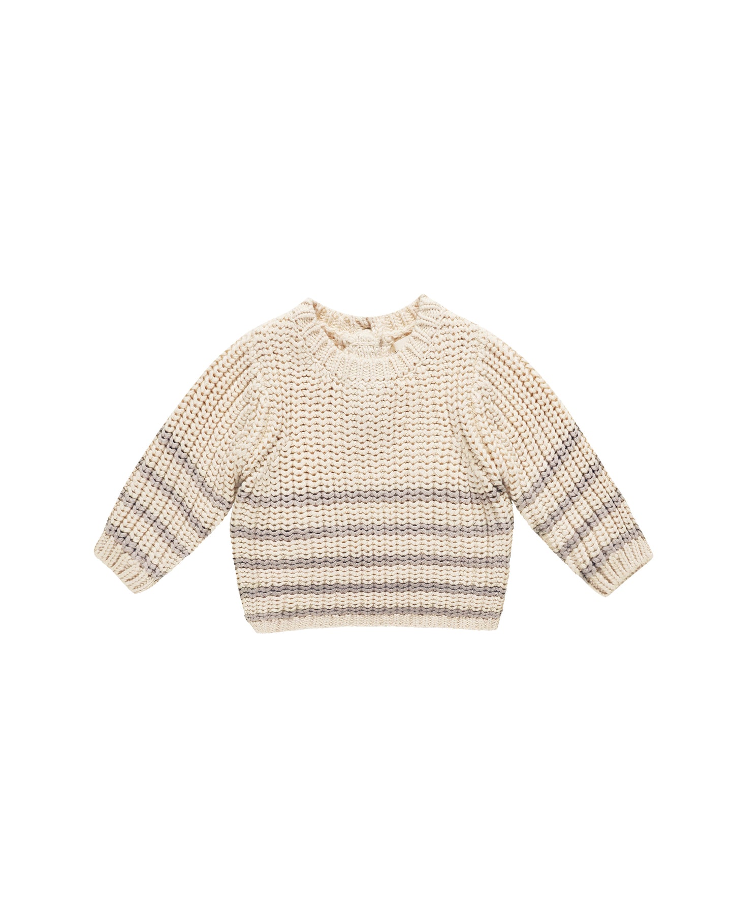 Quincy Mae Rex Sweater Fog Stripe