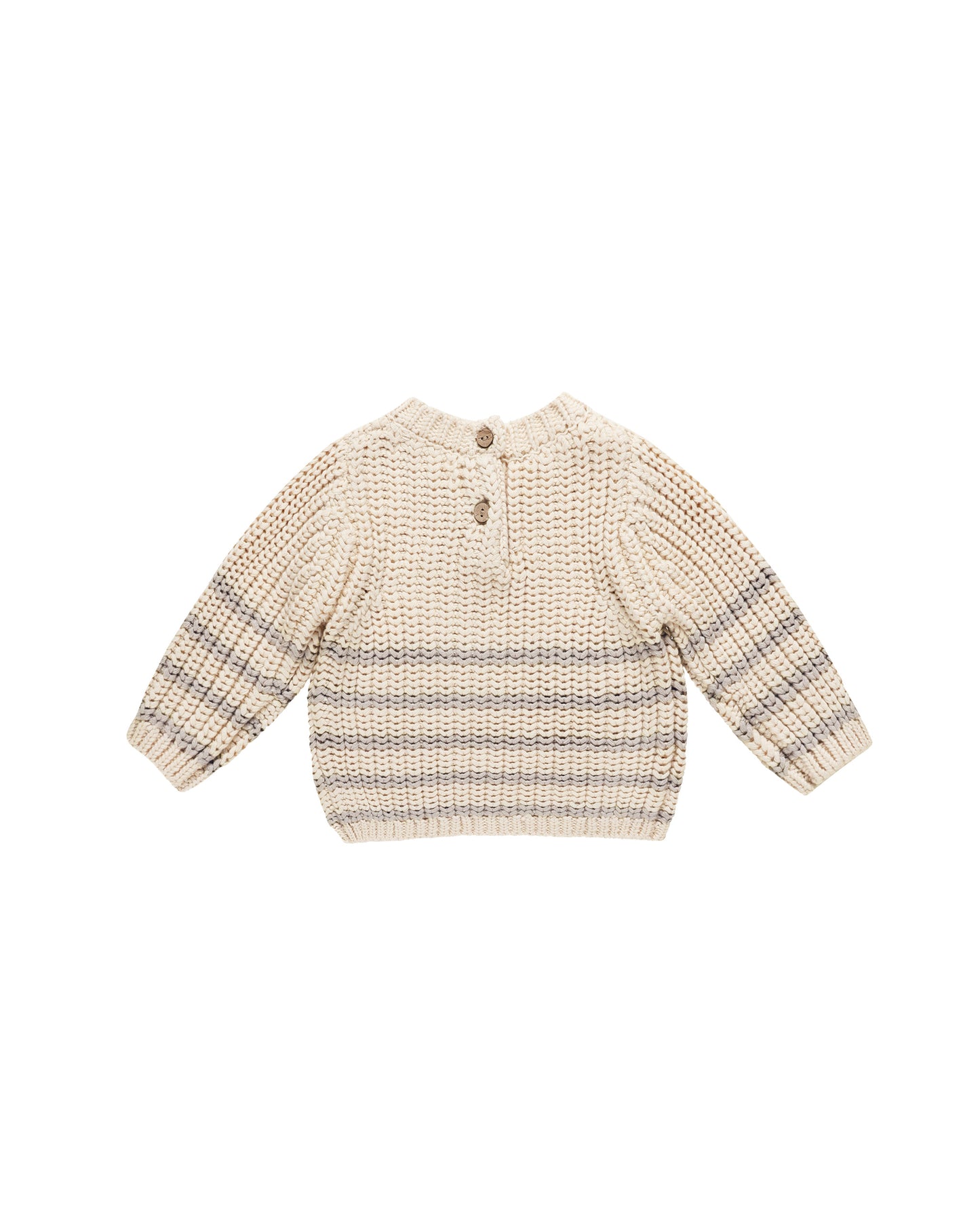 Quincy Mae Rex Sweater Fog Stripe