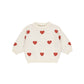 Quincy Mae Heart Knit Sweater Ivory