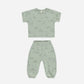 Quincy Mae Jersey Tee and Pant Set Dino Sage