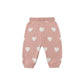 Quincy Mae Heart Knit Pants Pink