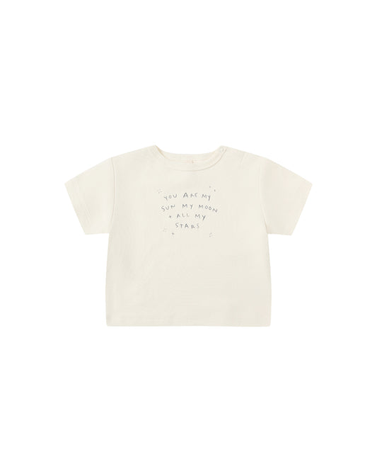 Quincy Mae Boxy Tee Sun Moon & Stars