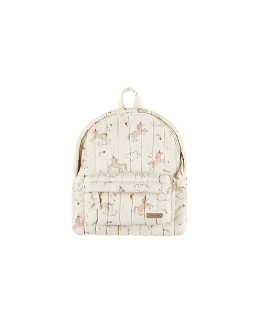 Quincy Mae Mini Backpack Unicorns Natural